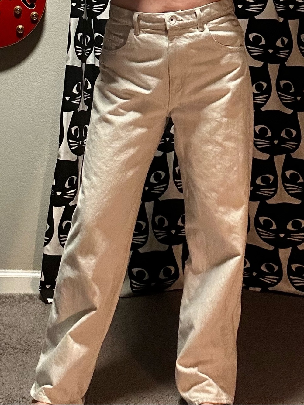 Helmut Lang full crop jeans in white denim